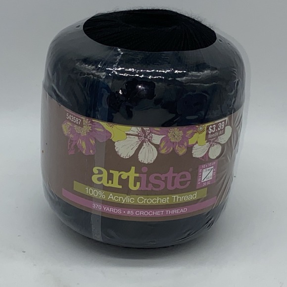 Lot Of 7 Crochet Thread Blue Black Turquoise Teal (Jade Blue) NEW Unopened Set - Picture 10 of 16